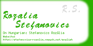 rozalia stefanovics business card
