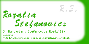 rozalia stefanovics business card